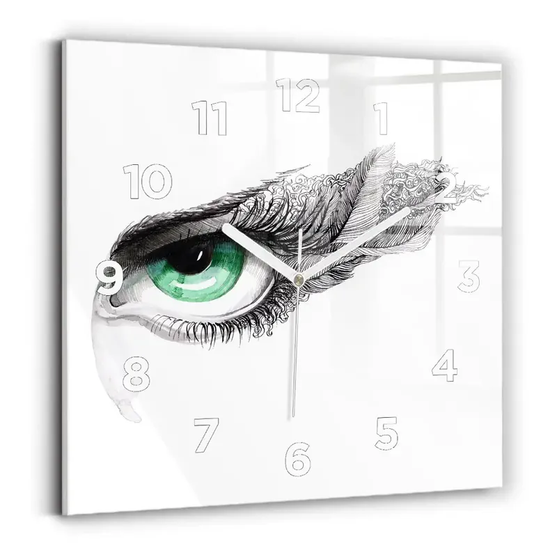 Ceas din sticlă pătrat Abstracția ochiului uman Popular