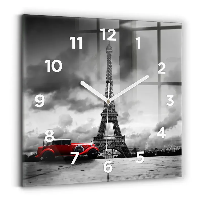 Nu rata Ceas pătrat de perete din sticlă Turnul Effel Paris