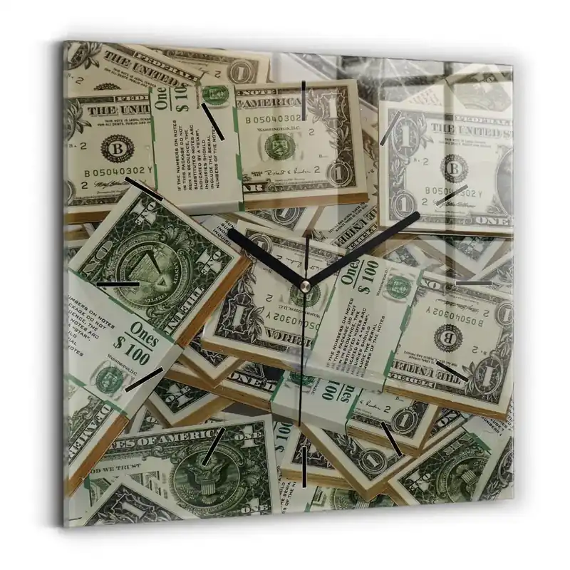 Ceas din sticlă pătrat 1 dolar american Reduceri