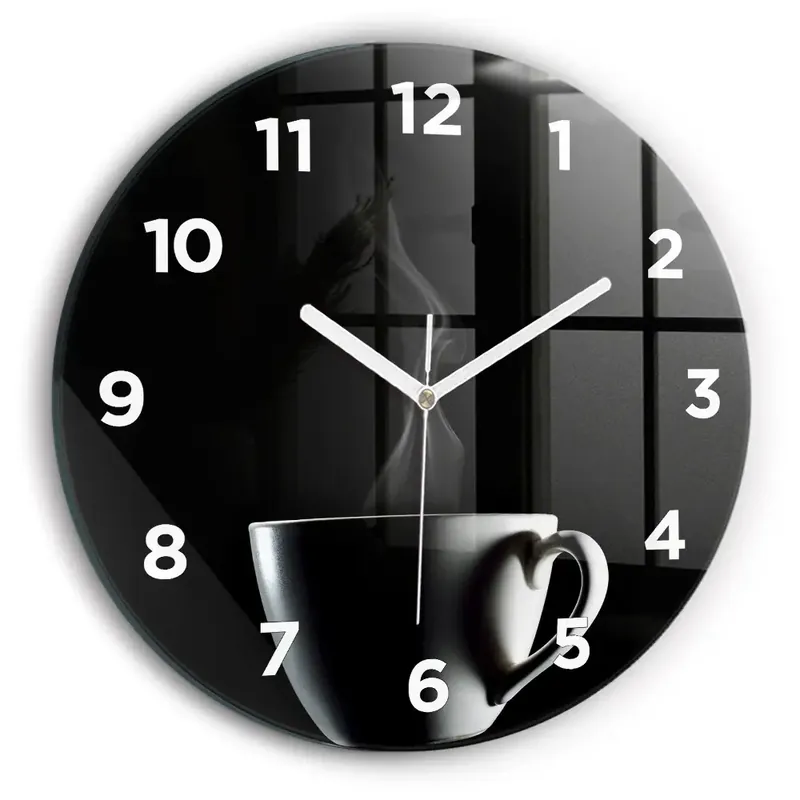 Reduceri Ceas din sticlă rotund ceașcă de cafea