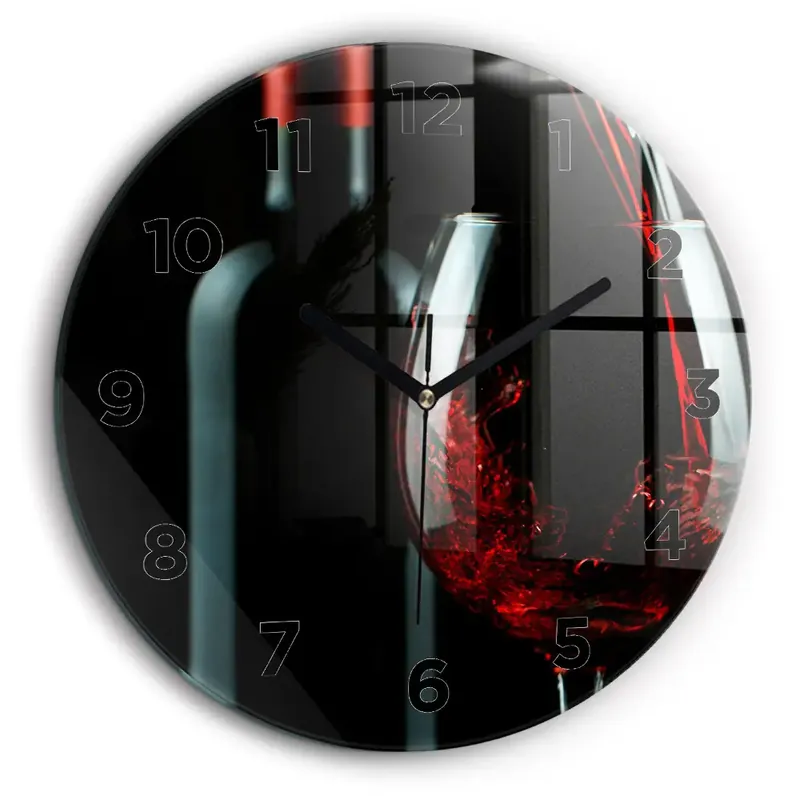 Bestseller O sticla de vin Ceas din sticlă rotund
