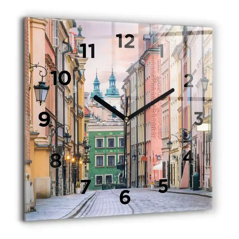 Calitate înaltă Ceas de sticlă pe perete pătrat Abstracția creierului