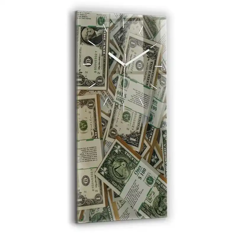 Ofertă exclusivă Ceas perete din sticlă dreptunghiular 1 Dolar American