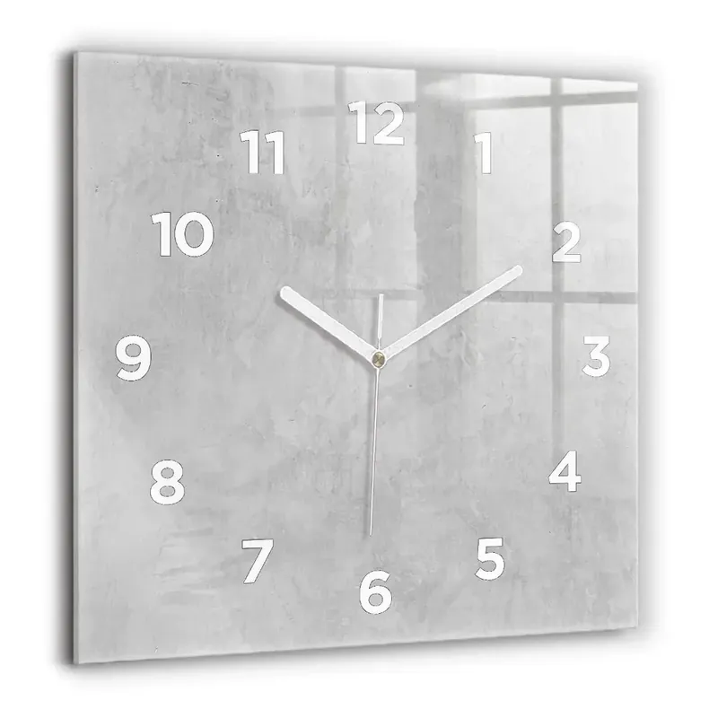 Ofertă exclusivă Ceas pătrat de perete din sticlă Abstracția geometrică