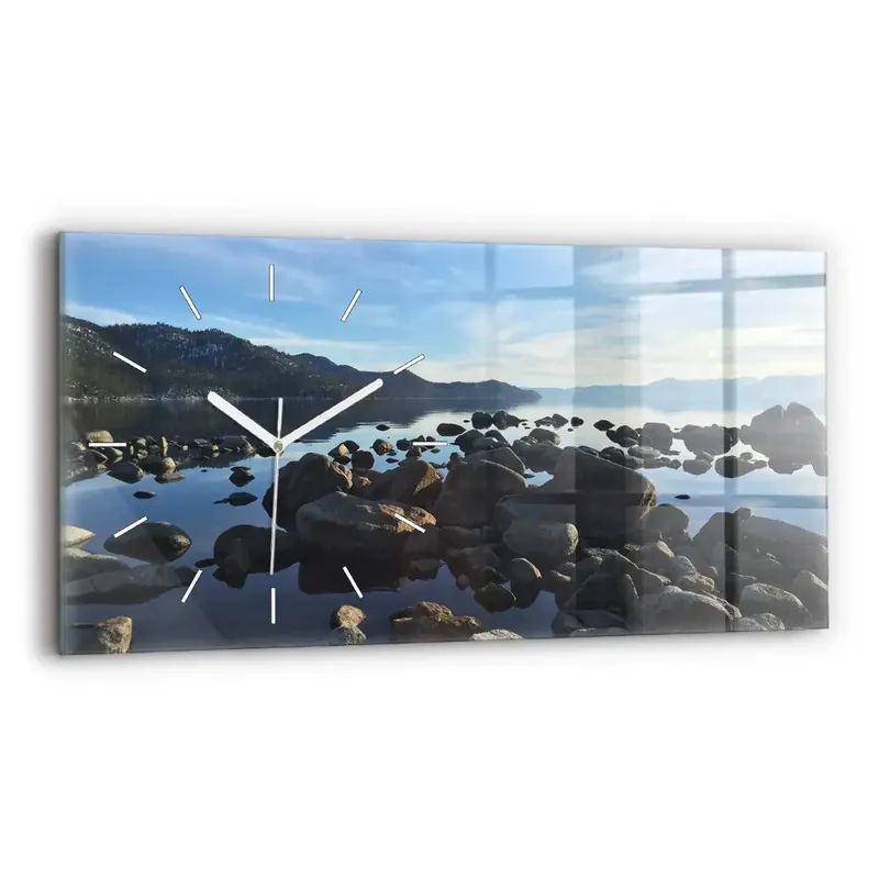 Premium Ceas orizontale de perete din sticlă Vedere la mare