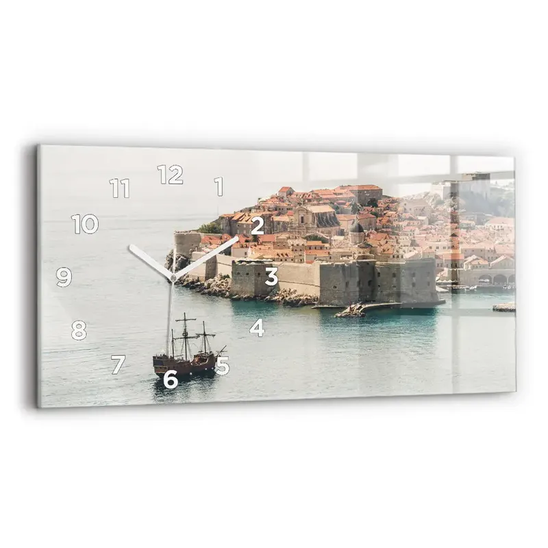 Reducere extra Ceas din sticlă orizontale Nava cu pânze în Dubrovnik
