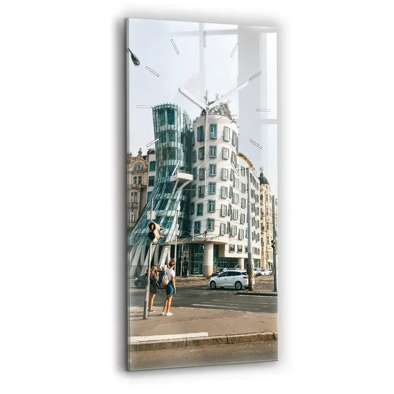 Disponibil imediat Ceas din sticlă dreptunghiular vertical Casa De Dans Praga