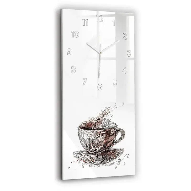 Plată sigură Ceas din sticlă dreptunghiular vertical Ceașcă De Cafea