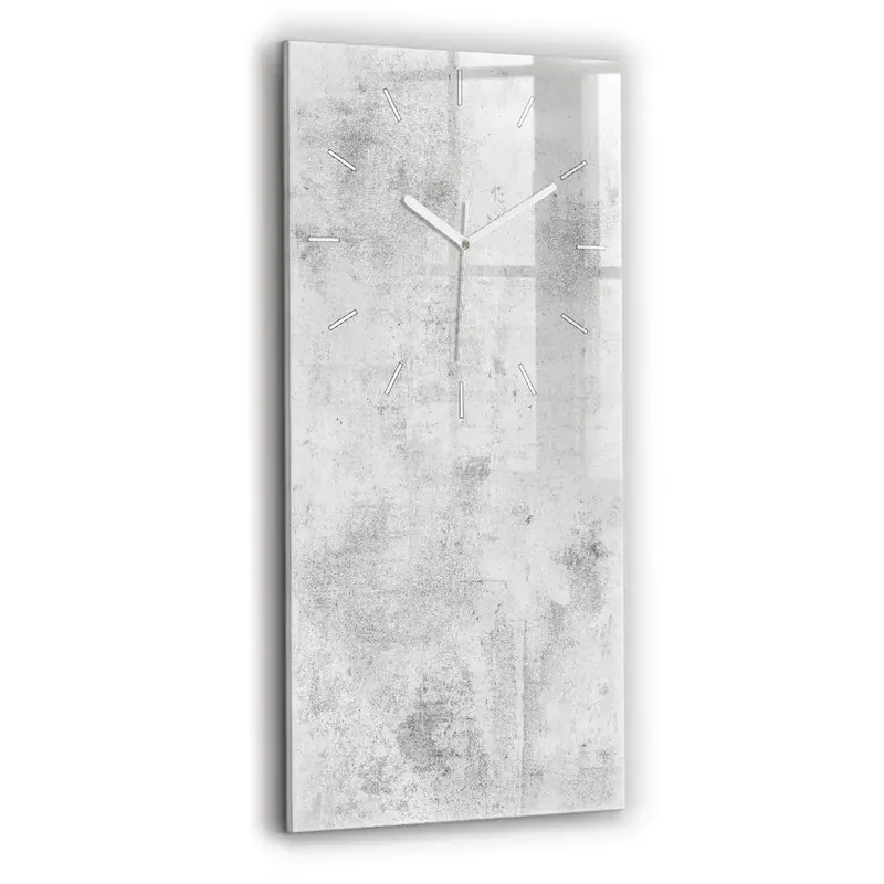 Ceas de sticlă pe perete vertical Perete De Beton Discount