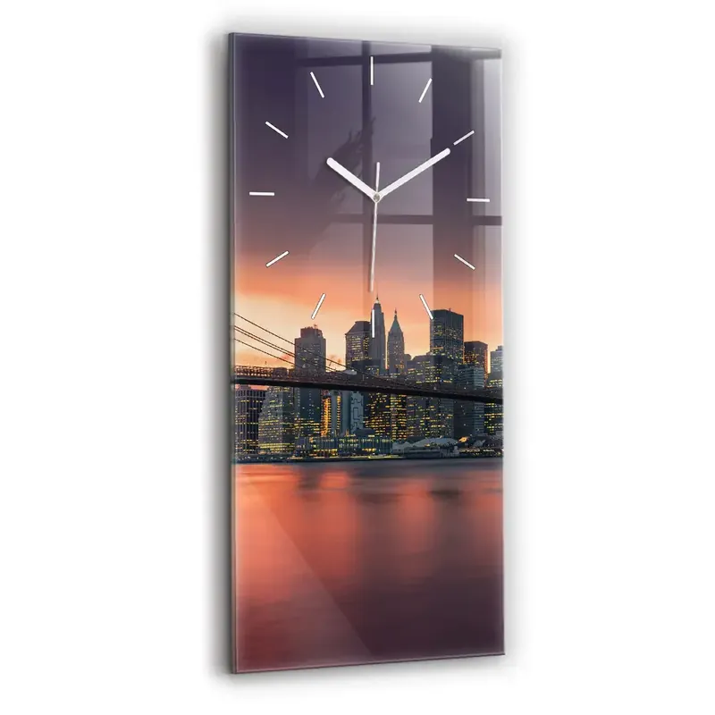 Premium Ceas din sticlă dreptunghiular vertical East River Din New York