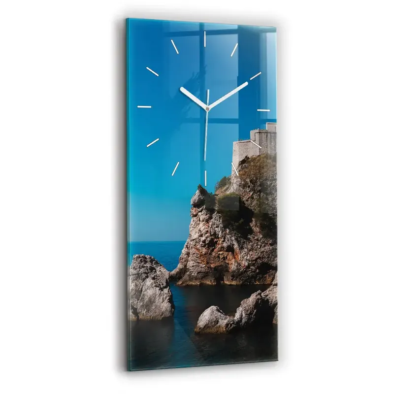 Bestseller Ceas de sticlă pe perete vertical Stânci Din Dubrovnik