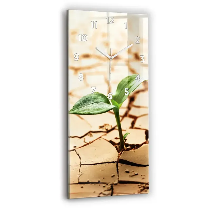 Cumpără online Ceas vertical de perete din sticlă Plantați În Sol Uscat