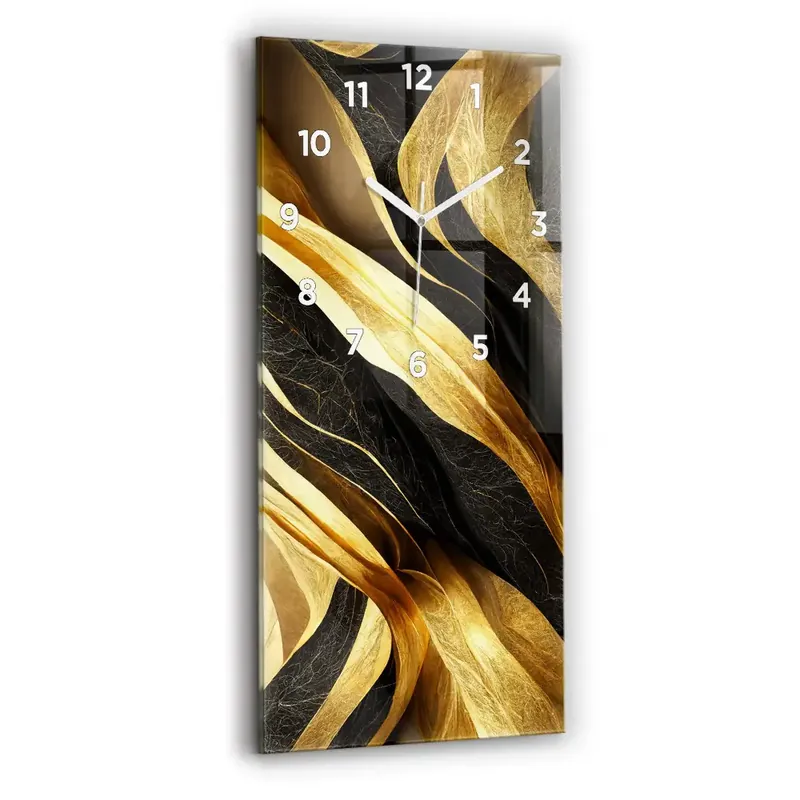Ceas din sticlă dreptunghiular vertical Abstracție Elegantă Plată sigură