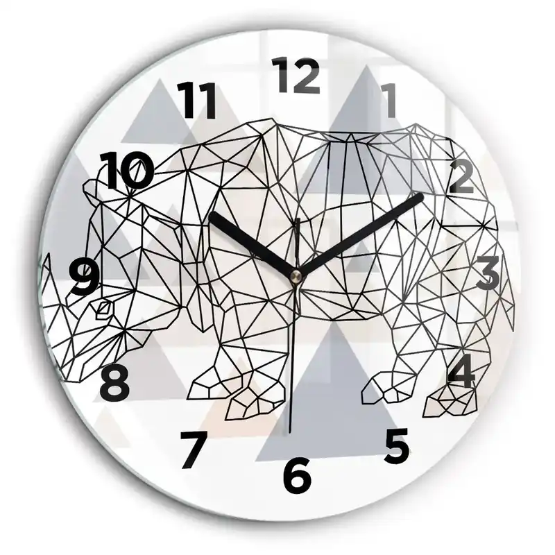 Model geometric Ceas de sticlă pe perete rotund Bestseller