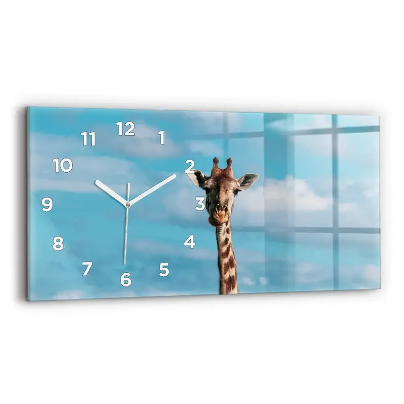 Cel mai bun preț Ceas din sticlă orizontale Girafă înaltă împotriva cerului