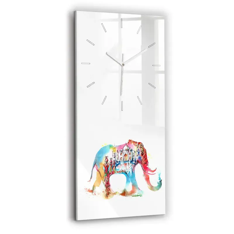 Preferatul clienților Ceas din sticlă dreptunghiular vertical Cultura Indiană