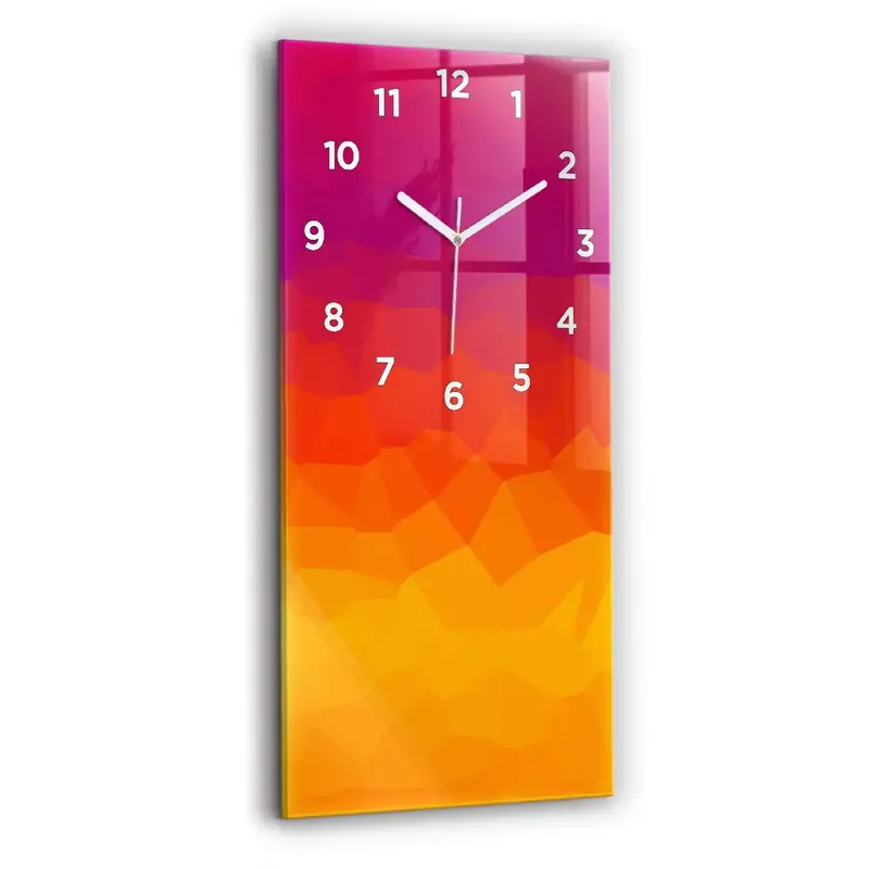 Ofertă specială Ceas din sticlă dreptunghiular vertical Abstracție Colorată