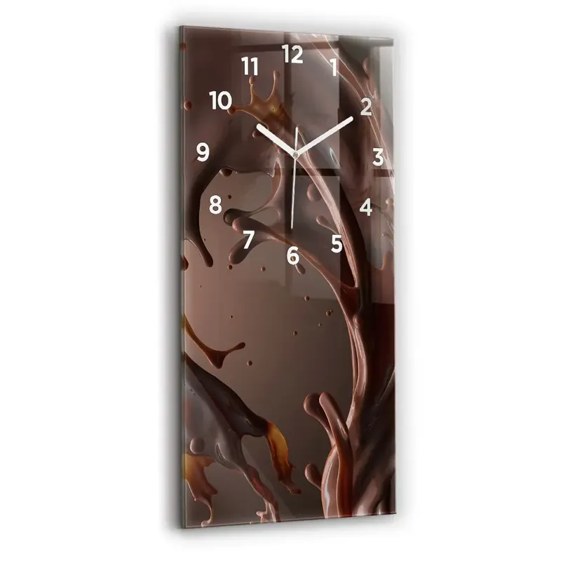 Ceas din sticlă dreptunghiular vertical Valuri De Cacao Noutate