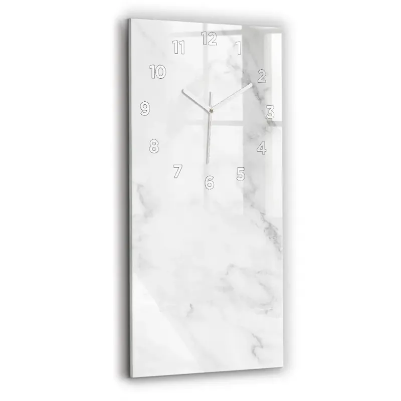 Ofertă exclusivă Ceas din sticlă dreptunghiular vertical Marmură Elegantă