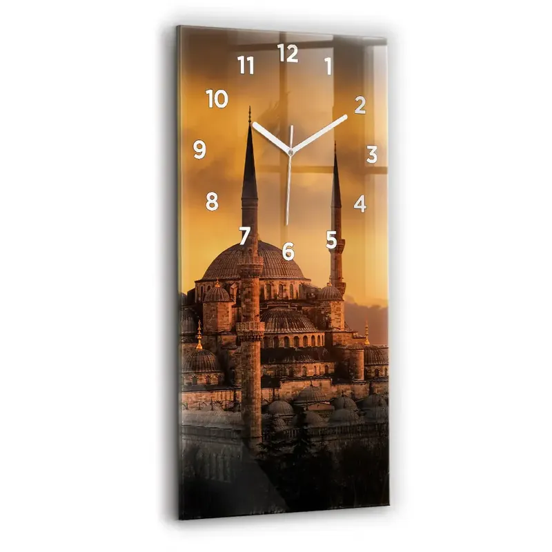 Ceas de sticlă pe perete vertical Moscheea Din Istanbul Cel mai vândut