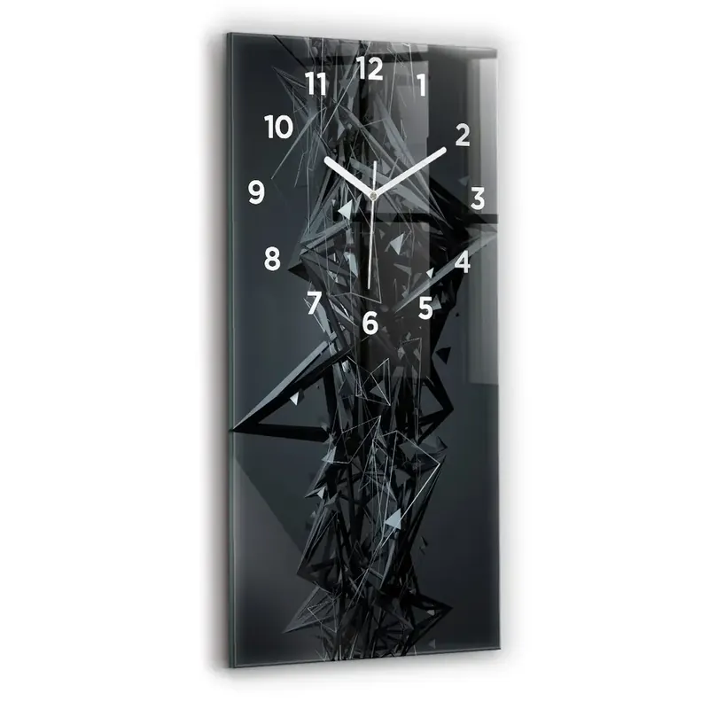 Doar azi Ceas din sticlă dreptunghiular vertical Abstracția Neagră