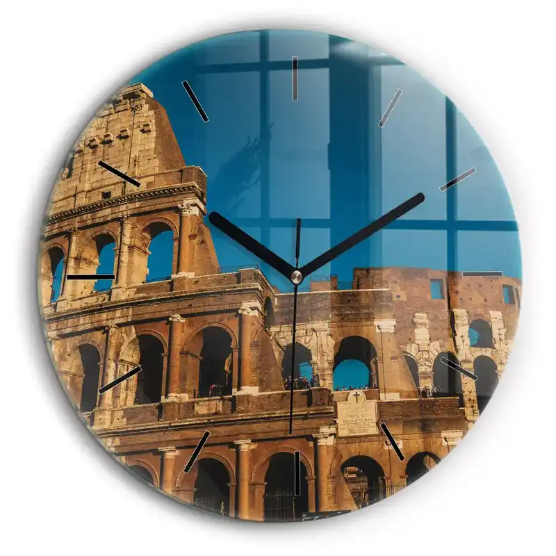 Ceas din sticlă rotund Colosseumul din Italia Ultima șansă