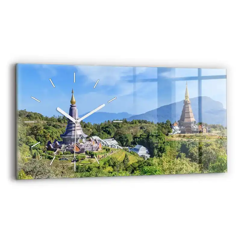 Ceas perete din sticlă orizontale Parcul național Chiang Mai Vezi acum