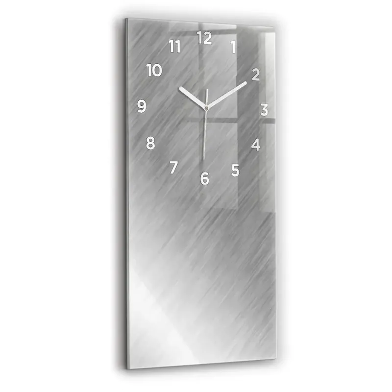 Ceas din sticlă dreptunghiular vertical Perete Metalic Popular
