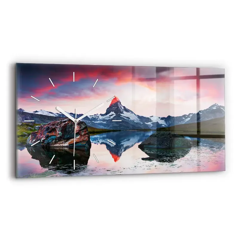 Ceas din sticlă orizontale Lacul Stellisee Matterhorn Ofertă limitată