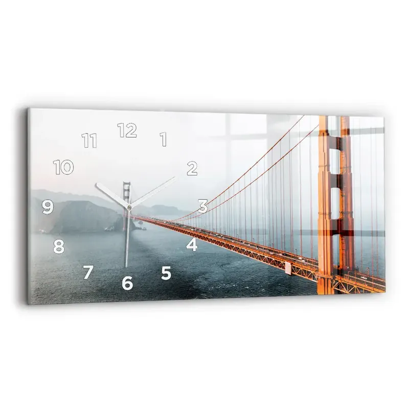 Cel mai vândut Ceas perete din sticlă orizontale pod Golden Gate