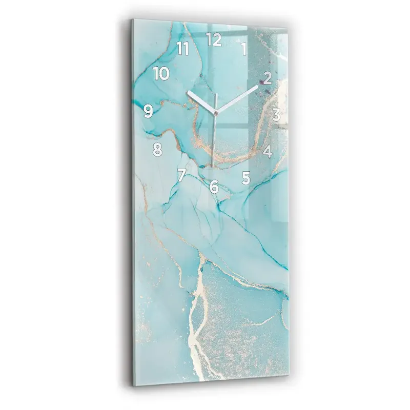 Ceas din sticlă dreptunghiular vertical Marmură Decorativă Plată securizată