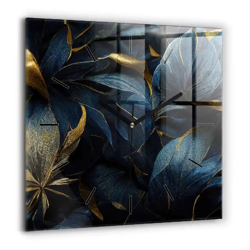 Ceas din sticlă pătrat Curcubeu abstract Disponibil imediat