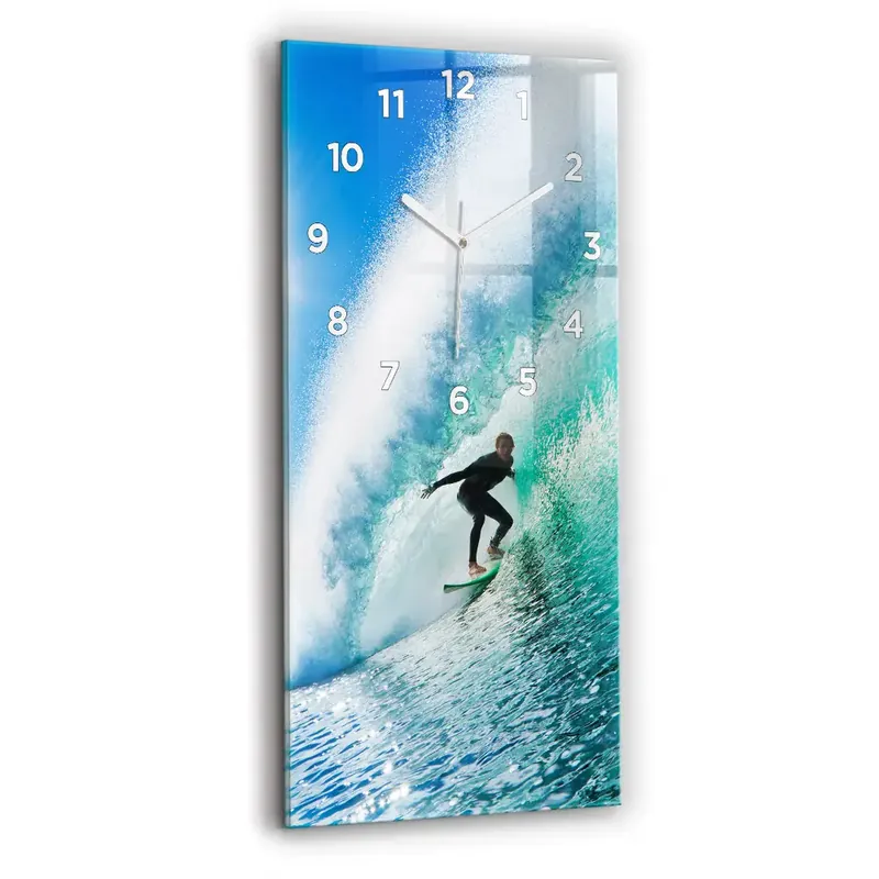 Discount Ceas perete din sticlă dreptunghiular Surfing În Hawaii