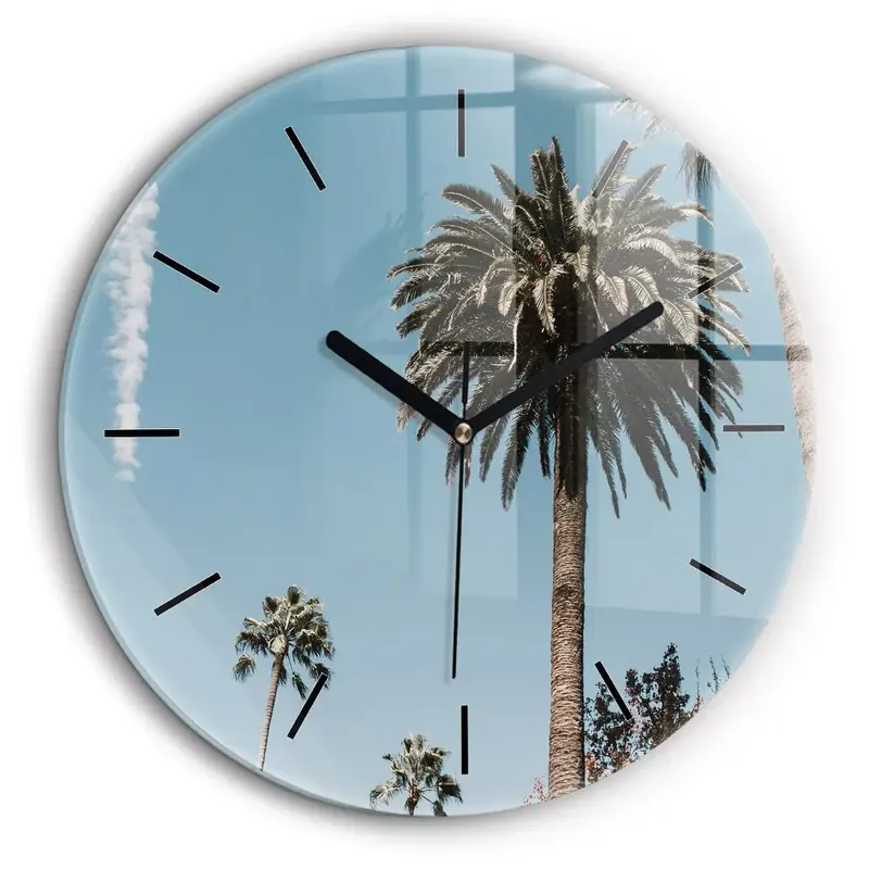 Promoție Ceas din sticlă rotund Palmieri din Los Angeles