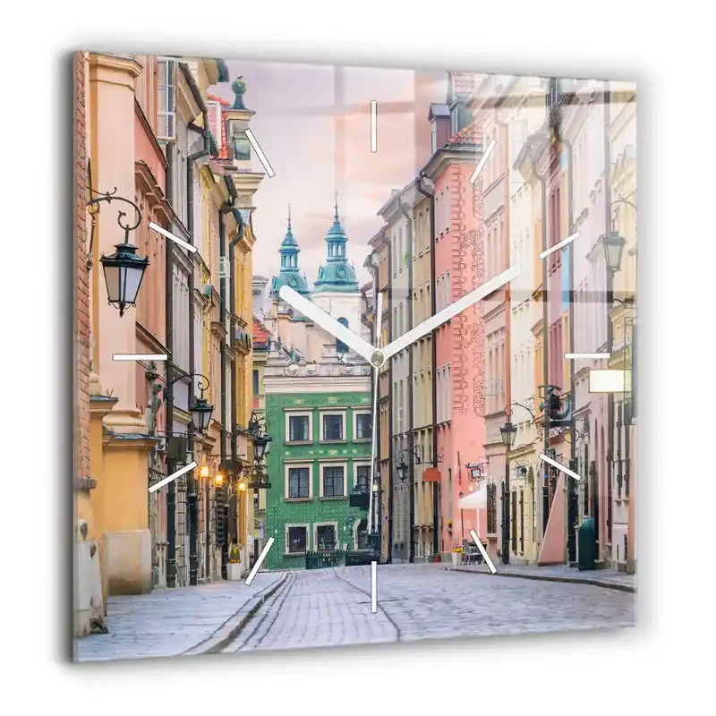 Discount Ceas de sticlă pe perete pătrat Abstracția creierului