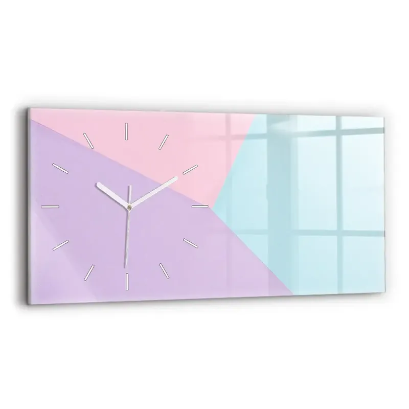 Ceas din sticlă orizontale Model pastel Preț mic