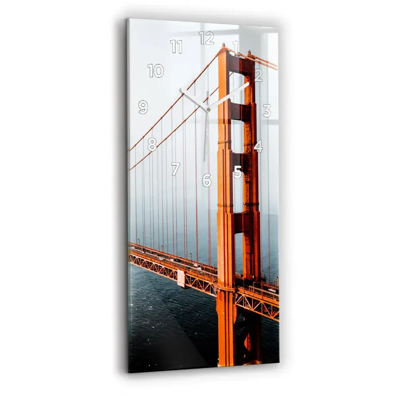 Comandă acum Ceas vertical de perete din sticlă Pod Golden Gate