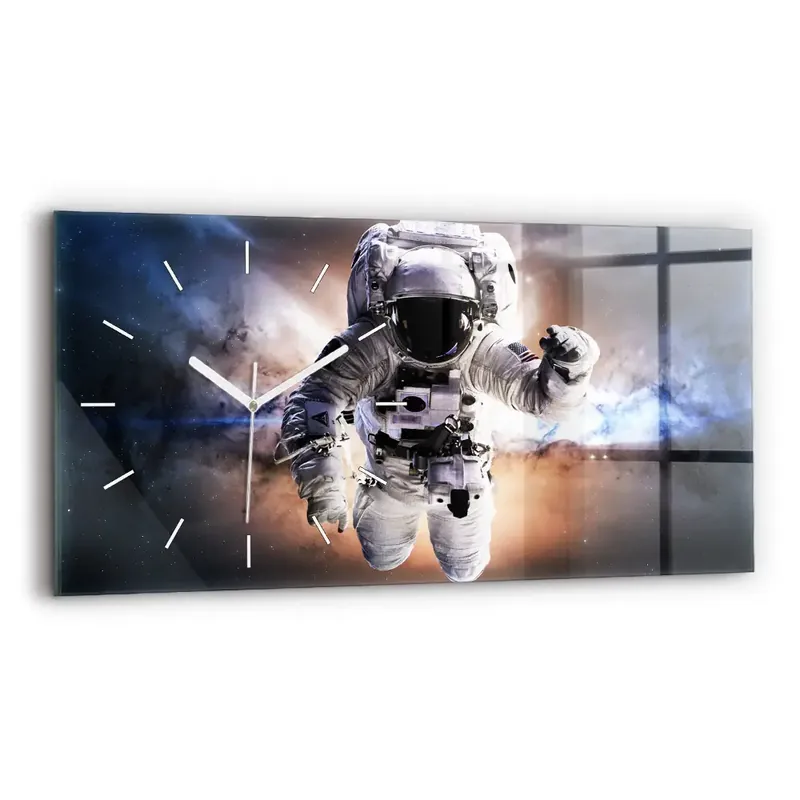 Livrare expres Ceas din sticlă orizontale Astronaut în spațiu