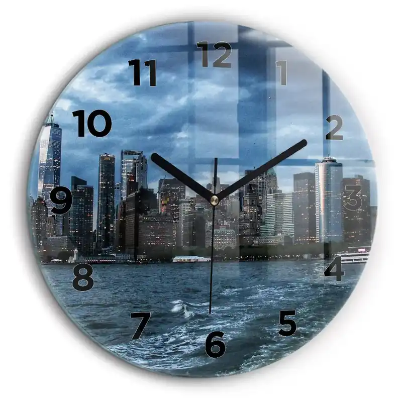 Panorama New York-ului Ceas din sticlă rotund Noutate