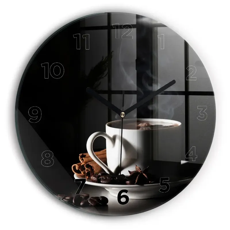 Ceas din sticlă rotund ceașcă de cafea Preț promoțional