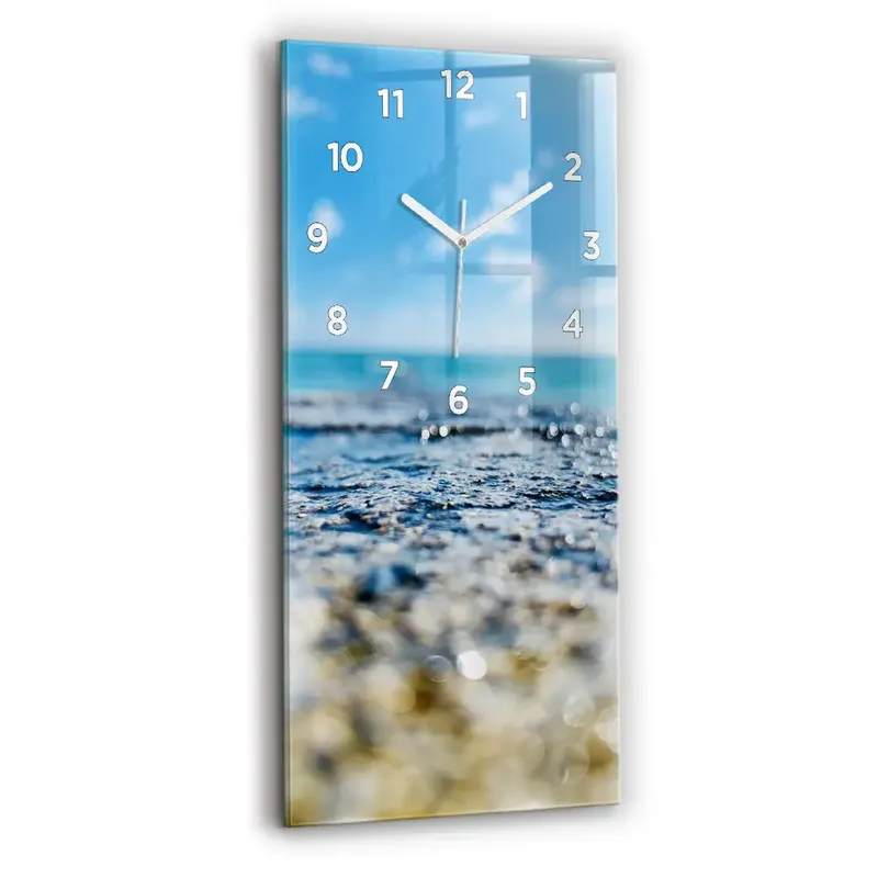Lichidare de stoc Ceas de sticlă pe perete vertical Fotografie Cu Apă