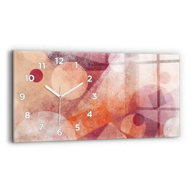 Ofertă limitată Ceas perete din sticlă orizontale Abstracția geometrică