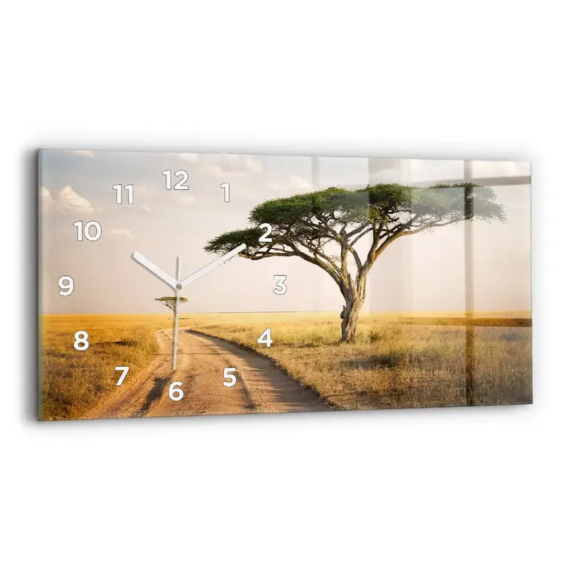 Premium Ceas din sticlă orizontale peisaj african