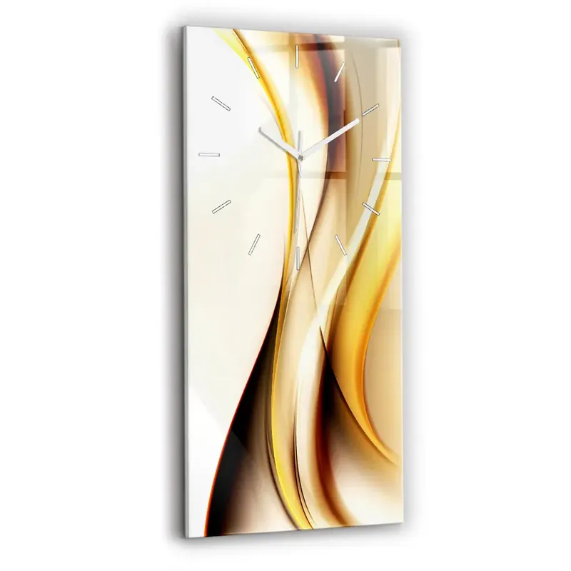 Ceas din sticlă dreptunghiular vertical Abstracția Valurilor Livrare expres