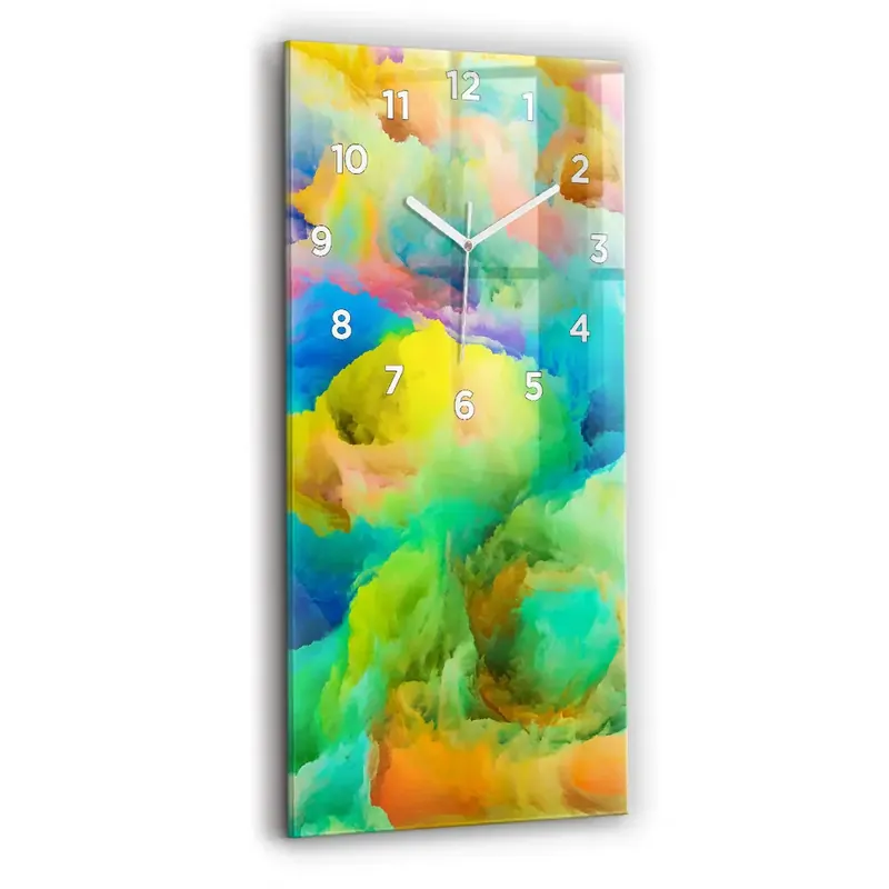 Ieftin Ceas vertical de perete din sticlă Textura Fractală