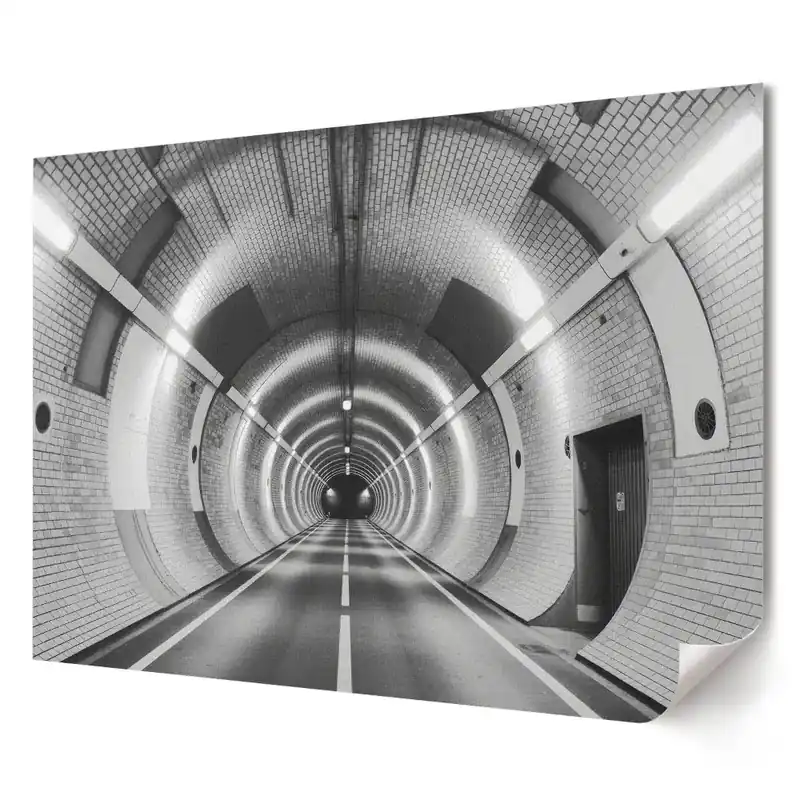 Cumpără acum Poster de perete elegant cu tunel misterios în nuanțe monocrome