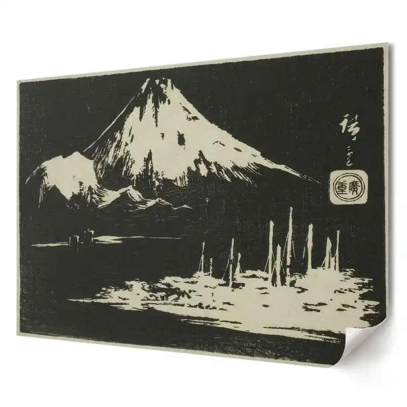 Preț promoțional Tablou canvas modern Muntele în armonie monocromatică