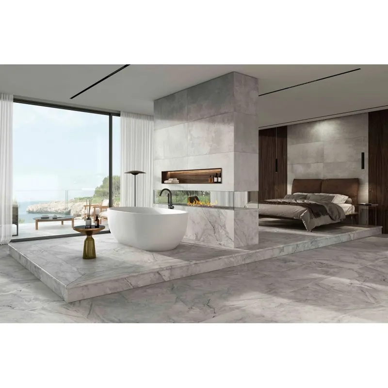 Plată sigură Gresie portelanata profil treapta Exagres Venatto Perla 33x120 cm rotunjita