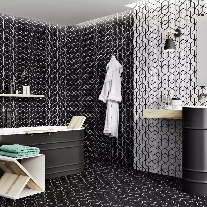 Discount Gresie/Faianta Realonda Rhombus Black 26,5 x 51