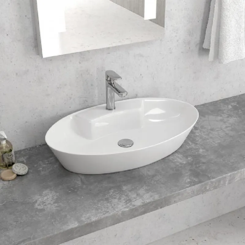 Reducere Lavoar pe blat Karag LT3203 61×36.5 cm, alb